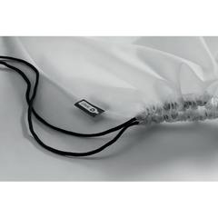 Vue Sac cordelette en PET 190gr - Shooppet de couleur blanc| Krokrodeal