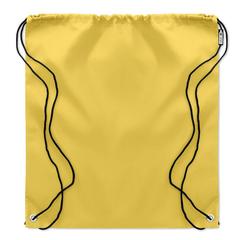 Vue Sac cordelette en PET 190gr - Shooppet de couleur jaune| Krokrodeal
