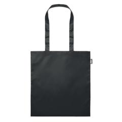 Vue Sac shopping en RPET - Totepet de couleur noir| Krokrodeal