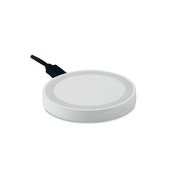 Vue Chargeur sans fil rond - Wireless plato de couleur blanc| Krokrodeal