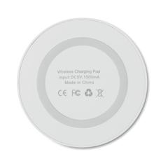Vue Chargeur sans fil rond - Wireless plato de couleur blanc| Krokrodeal