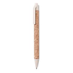 Vue Stylo bille en liège / blé-pail - Montado de couleur marron| Krokrodeal