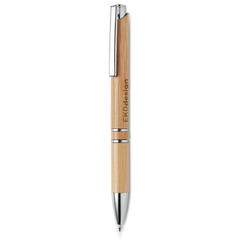 Vue Stylo à bille en bambou. - Bern bamboo de couleur marron| Krokrodeal