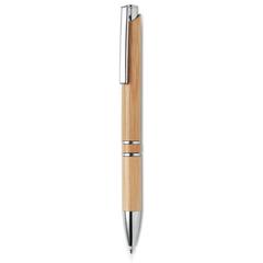 Vue Stylo à bille en bambou. - Bern bamboo de couleur marron| Krokrodeal