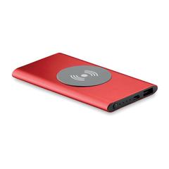 Vue Powerbank sans fil 4000mAh. - Power&wireless de couleur rouge| Krokrodeal