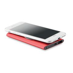 Vue Powerbank sans fil 4000mAh. - Power&wireless de couleur rouge| Krokrodeal