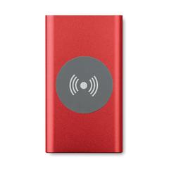 Vue Powerbank sans fil 4000mAh. - Power&wireless de couleur rouge| Krokrodeal