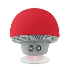 Vue Haut-parleur sans fil 3W. - Mushroom de couleur rouge| Krokrodeal
