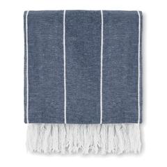 Vue Serviette de plage ronde - Round malibu de couleur bleu| Krokrodeal