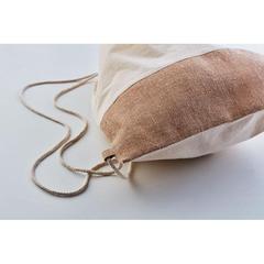 Vue Sac à cordon avec détails jute - India de couleur marron| Krokrodeal
