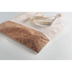 Vue Sac à provisions avec liège. - Illa tote de couleur marron| Krokrodeal