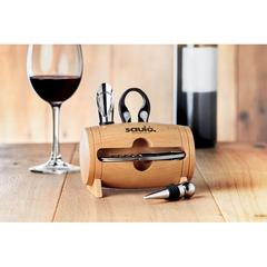 Vue 4 accessoires à vin en tonneau - Bota de couleur marron| Krokrodeal