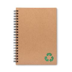 Vue Cahier à spirales 70 feuilles. - Piedra de couleur vert| Krokrodeal