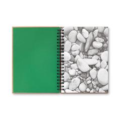 Vue Cahier à spirales 70 feuilles. - Piedra de couleur vert| Krokrodeal