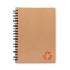 Vue Cahier à spirales 70 feuilles. - Piedra de couleur orange| Krokrodeal