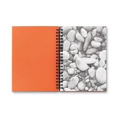 Vue Cahier à spirales 70 feuilles. - Piedra de couleur orange| Krokrodeal