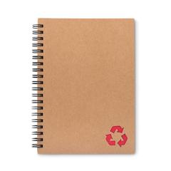 Vue Cahier à spirales 70 feuilles. - Piedra de couleur rouge| Krokrodeal
