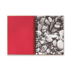 Vue Cahier à spirales 70 feuilles. - Piedra de couleur rouge| Krokrodeal