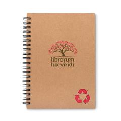 Vue Cahier à spirales 70 feuilles. - Piedra de couleur rouge| Krokrodeal