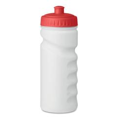Vue Gourde sport PE 500ml. - Spot eight de couleur rouge| Krokrodeal