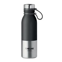 Vue Bouteille double paroi 600ml. - Iceland de couleur noir| Krokrodeal