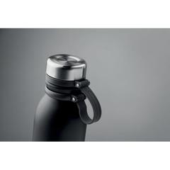 Vue Bouteille double paroi 600ml. - Iceland de couleur noir| Krokrodeal