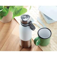 Vue Bouteille double paroi 600ml. - Iceland de couleur blanc| Krokrodeal