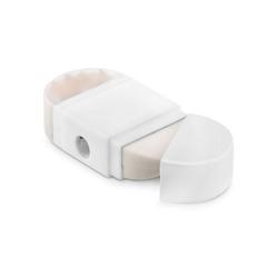Vue Taille-crayon et gomme. - Goma2 de couleur blanc| Krokrodeal