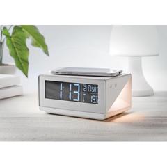 Vue Horloge LED et chargeur sans fi - Sky wireless de couleur blanc| Krokrodeal