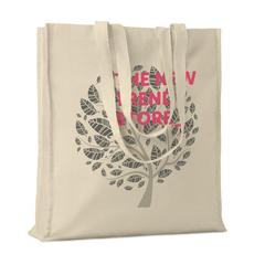 Vue Sac shopping coton 140gr/m² - Portobello de couleur marron| Krokrodeal