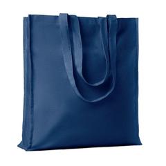 Vue Sac shopping coton 140gr/m² - Portobello de couleur bleu| Krokrodeal
