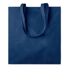 Vue Sac shopping coton 140gr/m² - Portobello de couleur bleu| Krokrodeal