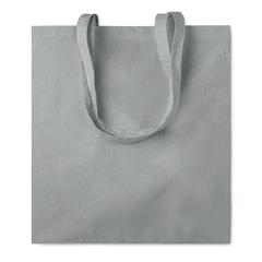 Vue Sac shopping coton 140gr/m² - Portobello de couleur gris| Krokrodeal