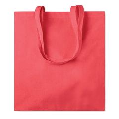 Vue Sac shopping coton 140gr/m² - Portobello de couleur rouge| Krokrodeal