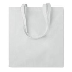 Vue Sac shopping coton 140gr/m² - Portobello de couleur blanc| Krokrodeal