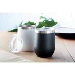 Vue Verre double paroi 300ml - Chin chin de couleur noir| Krokrodeal