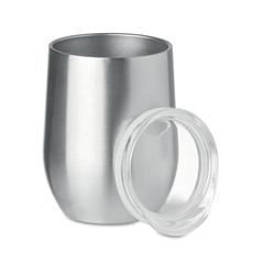 Vue Verre double paroi 300ml - Chin chin de couleur gris| Krokrodeal