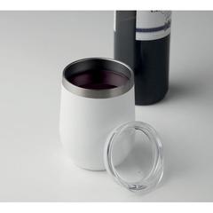 Vue Verre double paroi 300ml - Chin chin de couleur blanc| Krokrodeal