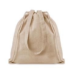 Vue Sac en coton recyclé. - Moira duo de couleur marron| Krokrodeal