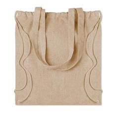 Vue Sac en coton recyclé. - Moira duo de couleur marron| Krokrodeal