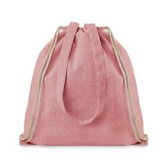 Vue Sac en coton recyclé. - Moira duo de couleur rouge| Krokrodeal