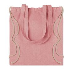 Vue Sac en coton recyclé. - Moira duo de couleur rouge| Krokrodeal