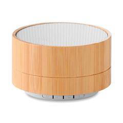 Vue Haut-parleur sans fil Bambou - Sound bamboo de couleur blanc| Krokrodeal