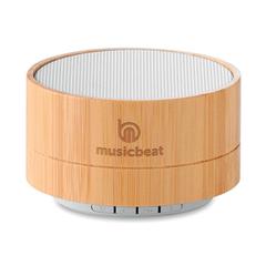 Vue Haut-parleur sans fil Bambou - Sound bamboo de couleur blanc| Krokrodeal