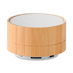 Vue Haut-parleur sans fil Bambou - Sound bamboo de couleur blanc| Krokrodeal
