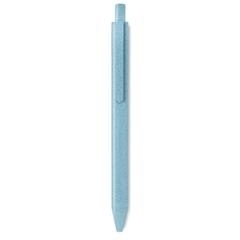 Vue Stylo poussoir blé paille PP. - Pecas de couleur bleu| Krokrodeal