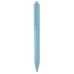 Vue Stylo poussoir blé paille PP. - Pecas de couleur bleu| Krokrodeal