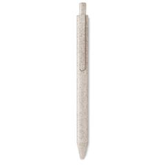 Vue Stylo poussoir blé paille PP. - Pecas de couleur marron| Krokrodeal