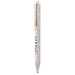 Vue Stylo poussoir blé paille PP. - Pecas de couleur marron| Krokrodeal