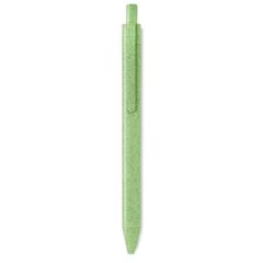 Vue Stylo poussoir blé paille PP. - Pecas de couleur vert| Krokrodeal